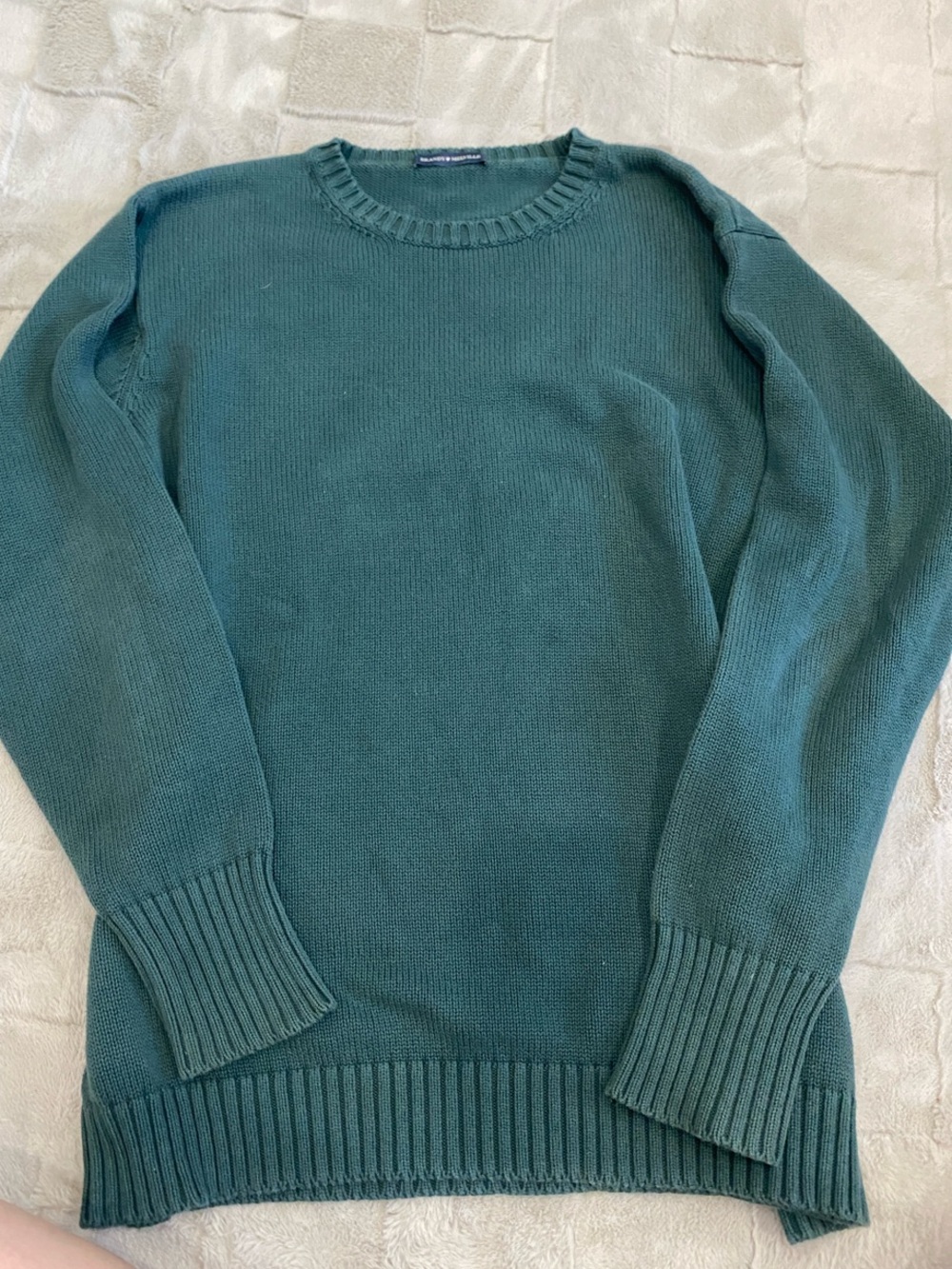 Brandy Melville Men's Crewneck Sweater in Teal Green
